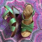 Born Belinda Green Leather Women's Sandals Size 9 Photo 1