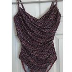 MiracleSuit  Sz 14 Sanibel One Piece Swimsuit Red/White/Blue Slimming Ruched EUC Photo 0