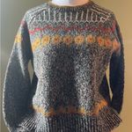 ZARA  Gray Knit Sweater with Gold Accents Photo 1