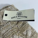 Bee & Willow Beige Basket Weave Knit Socks Faux Fur Lined One Size NWT Tan Photo 3