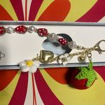 Strawberry and Flower Keychain Red Photo 2