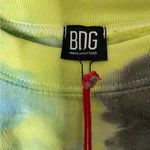 BDG Urban Outfitters Tye Dye Cropped Sweatshirt Crew Neck Blue Yellow NEW NWT Photo 9