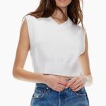 Aritzia Tna Marcy Cropped Sweater Vest Size XXS White Photo 0