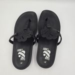 Sam & Libby Flip Flops Womens Size 7.5 Black Alexandra Thongs Summer Whimsygoth Photo 1