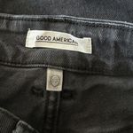 Good American SZ 2/26 Mini Bombshell Denim Jean Skirt Stretch Frayed Black Wash Photo 4