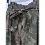 Madeline Womens Floral Camo Cargo Pants Boho Belted Tropical Crop 14P Petite Green Photo 4
