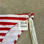 BP New with tags fringe tassel side red and white bikini bottoms Photo 1