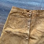 Monki Tobacco Suede Button A-Line 70s Skirt Size 6 Photo 4