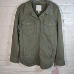 Avec Les Filles NWT Green Olive Trendy Utility Shirt Jacket size ZS Photo 0