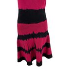 Karen Millen ‎ Dress Bodycon Fit & Flare Sleeveless Tie Dye Red Black Size Small Photo 4