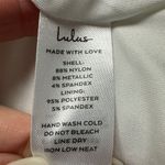 Lulus NWT  XS Gift of Love White and Silver Backless Long Sleeve Mini Dress Party Photo 7