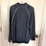 3/$15 Tailor Vintage Flecked 1/4 Zip Knit Pullover Sweater in Blue Size XL Photo 5