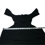 Free People  Black Waffle Knit Sleeveless Swing It Cowl Neck Tank Top size Small Photo 2