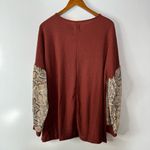 Grace & Emma NWT Waffle Knit Top Size 3xl Red Photo 1