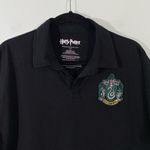 Harry Potter  Women's Black Slytherin Short Sleeve Polo Size XL Photo 1