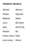 Gucci NEW  Women's GG1322S 64mm Square Sunglasses, New w/o Tag $710 Photo 14