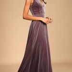 Lulus NWT Beautiful Night Dusty Purple Velvet Sleeveless Maxi Dress SIze Small Photo 1