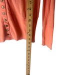 Col Story Y2k Large Peach Pink Button Deep V Neck Long Sleeve Thermal Cap Top Photo 8