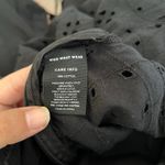 Who What Wear , Eyelet Peplum Top, Black, 100% Cotton, Puff Sleeve Blouse Photo 4