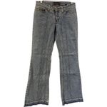 Bebe ‎ Jeans Women's Size 27 Raw Hem Flared Denim Light Wash Photo 1