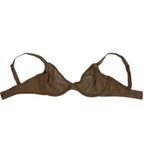 Cuup The Plunge Unlined Contour Wire Bra Women's Size 32F Micro, Tan MSRP $78 Photo 2