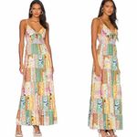 Alice + Olivia  Karolina Tie Front Maxi Dress in Vintage Summer Lavender Fields Photo 4
