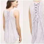 Akemi + Kin Anthropologie  grey tank top swing top lace up back size medium Photo 1