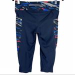 Athleta Be Free Capri Crop Pants Spliced Fire Photo 3