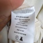 ASTR White Sheer Tunic Mini Dress Size Medium Black Edging Preppy Photo 4