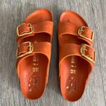 Birkenstock Arizona Big Buckle Nubuck Orange Sandals 40 Photo 4
