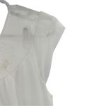 Vintage 70s Penneys Gaymode nightgown white chiffon style embroidered ruffle 34 Size M Photo 4