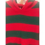 VTG hand loomed 100% virgin fiber Striped Knitted Sweater Womens Medium 80's Red Photo 7