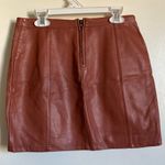 Forever 21  Rusty Brown Faux Leather Mini Skirt MBG Photo 6