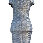 Torn By Ronny Kobo Kaitlyn Gold Metallic Textured Bodycon Mini Dress Small Photo 1