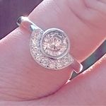 Boutique NEW 2Ct‎ Rhodium 925 Silver Half Moon Silver Simulated Diamond Ring, Size 8 Photo 8
