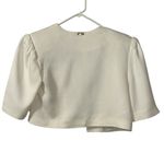Christinaeffe Ivory Open Front Bolero Jacket(Size 44) White Photo 2