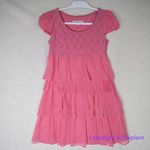 Vintage Season Wind Barbie hot pink barbiecore short sleeve tiered dress, XXS Photo 1