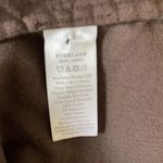 Everlane  Tiered Corduroy Midi Dress Dark Brown Relaxed Casual 3/4 Sleeves Medium Photo 6