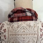 LINDA ANDERSON Crochet Back Plaid Womens Shirt Sz Small Western Festival Orange Photo 6