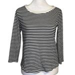COS black & white striped three-quarter sleeve cotton top size XS Photo 0
