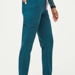 FIGS Womens New  High Waisted Yola W Yoga Scrub Pants Caribbean Blue 5XLR Photo 1
