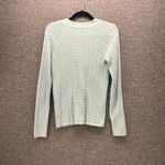 Talbots Womans Cardigan Size Medium Mint Green Cable Knit Soft Warm Cozy Preppy Photo 8