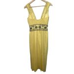 NWT Mandalay Yellow Silk Beaded Embellished Midi Gown Evening Formal Dress Sz 4 Photo 4