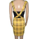 Popular 21 Yellow Plaid Suspender Skirt Photo 2