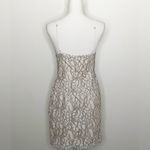 Lulus Delicate Darling Beige & Ivory Lace Bodycon Dress, Small Photo 2