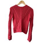 Topshop  Hot Pink Open Knit Long Sleeve Round Neck Sweater US Sz 2 Photo 1