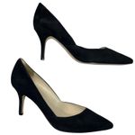 Marc Fisher Black Suede Pumps 8.5M Pointed Toe Stiletto Heel Classic Chic ( Photo 0