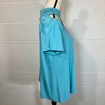 Fantastic Fawn Blue Cutout Collar Short Sleeve Blouse Photo 4