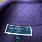 Karen Scott  Purple Fleece Full Zip Vest Plus Size XXL Winter Cabincore Photo 5