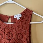 Evereve  Rust Crochet Lace Midi Dress Photo 2